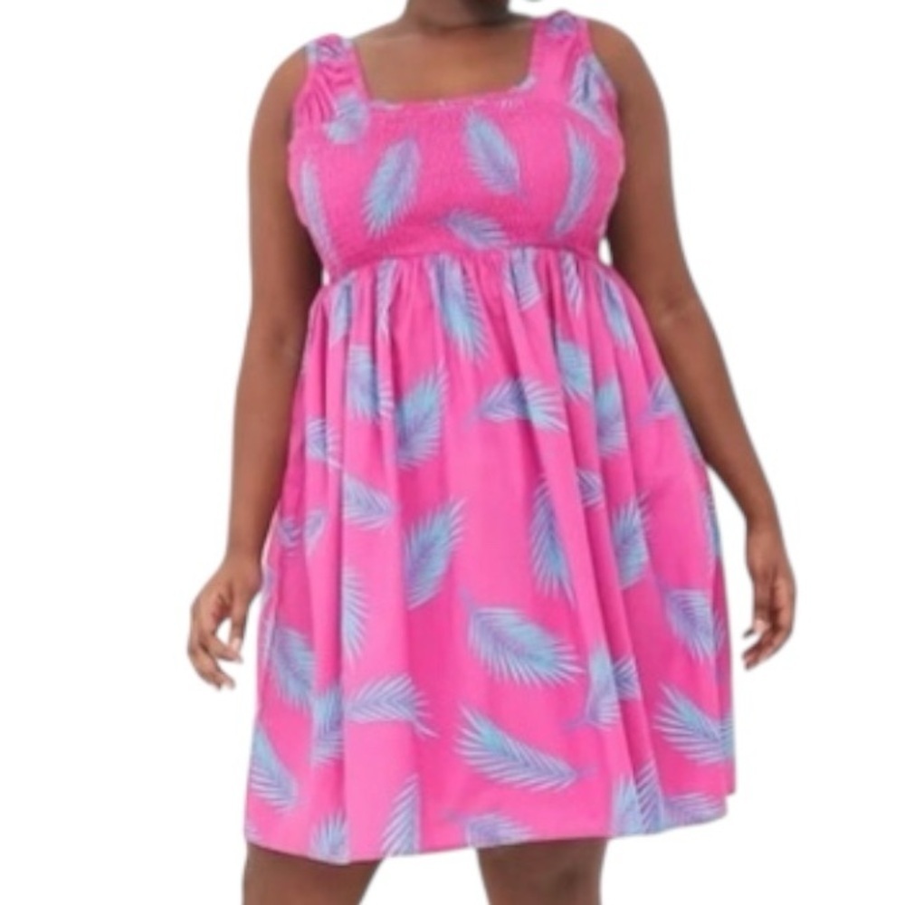 Lane Bryant Smocked-Bodice Tank Summer Dress 👗